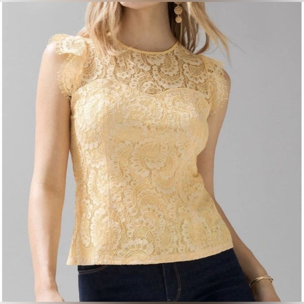 White House Black Market Lace Top